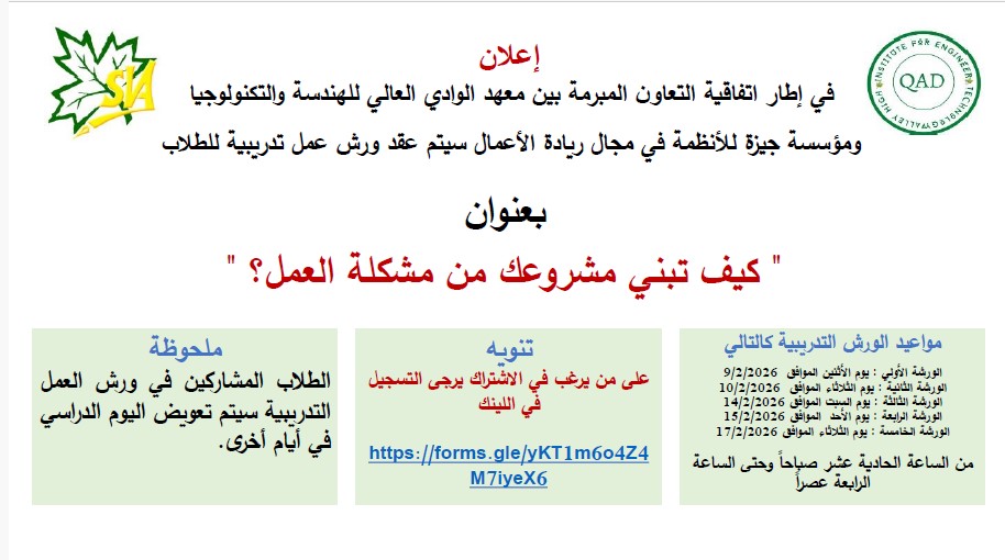 ورش عمل تدريبة عن ريادة الاعمال